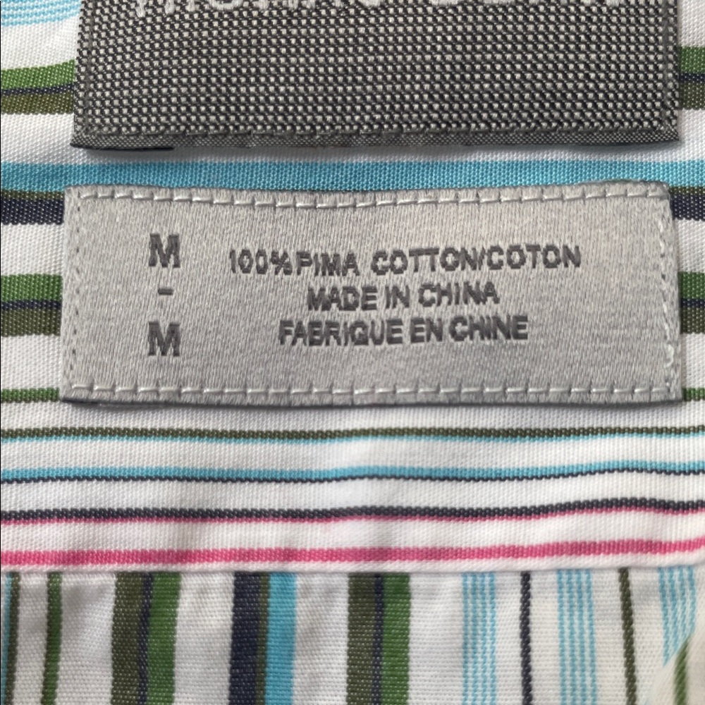 Thomas Dean Multicolor Striped Button Down Shirt - Picture 7 of 7